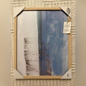 Gallery Beach Scene with Natural Wood Frame